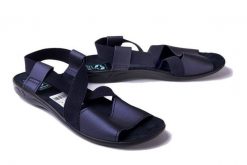 ADANEX SAK36 SARA 27191 granatowy, sandały damskie. Niebieskie sandały damskie Adanex, bez wzorów, z gumy, bez obcasa. Za 53.99 zł.