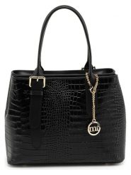 Mia Tomazzi Skórzana torebka "Berengario" w kolorze czarnym - 31 x 24 x 11 cm rozmiar: onesize. Czarne torebki klasyczne damskie Mia Tomazzi, bez wzorów, z materiału, bez dodatków. Za 347.99 zł.