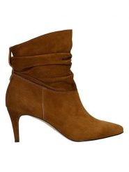 Wojas Skórzane botki w kolorze jasnobrązowym rozmiar: 40. Brązowe botki damskie Wojas, eleganckie, bez obcasa, na szpilce, bez zapięcia. Za 354.94 zł.