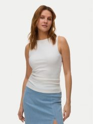 Vero Moda Top Ruby 10342997 Biały Slim Fit. Białe topy damskie Vero Moda, m, bez wzorów, z bawełny, bez kołnierzyka. Za 79.99 zł.
