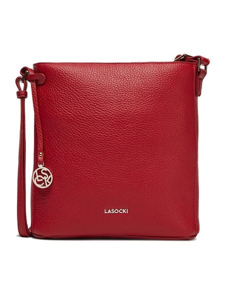 Lasocki Torebka LSK-K-031-06 Czerwony. Czerwone listonoszki damskie Lasocki, bez wzorów, z materiału, bez dodatków. Za 169.99 zł.