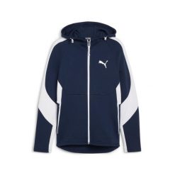 Bluza Sportowa Męska Puma Evostripe Fz Dk. Niebieskie bluzy bez kaptura męskie Puma, bez wzorów, sportowe, bez kołnierzyka, bez ramiączek. Za 210.99 zł.