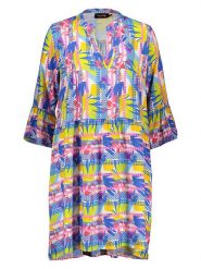 Miss goodlife Sukienka w kolorze niebiesko-żółtym rozmiar: L. Niebieskie sukienki damskie miss goodlife, l, bez wzorów, z wiskozy, bez kołnierzyka, bez ramiączek, midi. Za 96.37 zł.