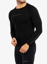 Bluza termoaktywna męska Brubeck 3D Run PRO LS Shirt. Czarne bluzy bez kaptura męskie Brubeck, l, z materiału. Za 181.49 zł.