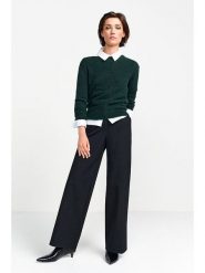 Rich & Royal Sweter w kolorze ciemnozielonym rozmiar: L. Zielone swetry klasyczne damskie Rich & Royal, l, bez kołnierzyka. Za 271.67 zł.
