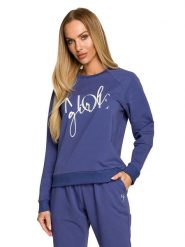 Made of emotion Bluza w kolorze niebieskim rozmiar: L. Niebieskie bluzy bez kaptura damskie Made Of Emotion, l. Za 123.25 zł.