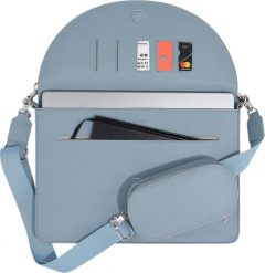Torba na laptopa z organizerem na akcesoria Stackers Slim 36 x 24 cm niebieska. Niebieskie torby na laptopa damskie Stackers, bez wzorów. Za 429.00 zł.