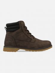 Wrangler Botki "Eden" w kolorze brązowym rozmiar: 44. Brązowe buty zimowe męskie Wrangler, bez zapięcia. Za 209.95 zł.