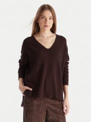 Kontatto Sweter 3M0842C Bordowy Relaxed Fit. Czerwone swetry klasyczne damskie Kontatto, m, z syntetyku, bez kołnierzyka. Za 339.99 zł.