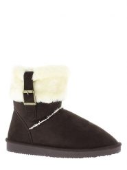 ISLAND BOOT Botki zimowe "Valley" w kolorze brązowym rozmiar: 39. Brązowe botki damskie Island Boot, na zimę, z materiału, bez obcasa, bez zapięcia. Za 130.99 zł.