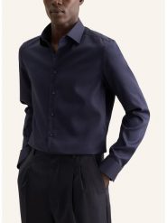 Seidensticker Koszula w kolorze granatowym rozmiar: 38. Niebieskie koszule męskie Seidensticker, bez wzorów, z bawełny, bez kołnierzyka, bez ramiączek. Za 104.39 zł.