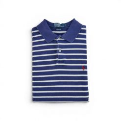 Second life - Polo Ralph Lauren koszulka męska z krótkim rękawem - Stan dobry. Niebieskie koszulki polo męskie Ralph Lauren, na lato, l, bez wzorów, z materiału, bez ramiączek. Za 106.46 zł.