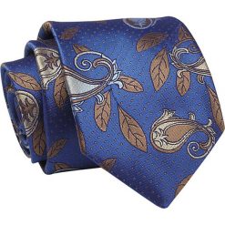 Krawat Niebieski w Paisley, Łeski, 7 cm, Elegancki, Klasyczny, Męski -ALTIES. Niebieskie krawaty i muchy męskie Alties, bez wzorów, z tkaniny, eleganckie. Za 49.00 zł.