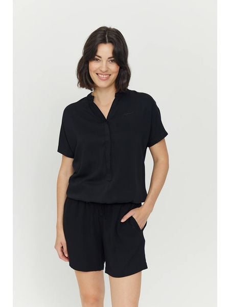 MAZINE Bluzka "Benoni" w kolorze czarnym rozmiar: XS. Czarne bluzki damskie MAZINE, s, bez wzorów, z wiskozy, bez kołnierzyka, bez ramiączek. Za 114.71 zł.