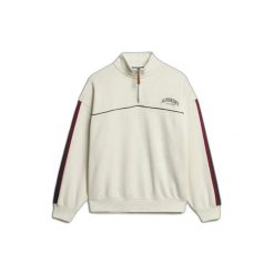 Sweter z kołnierzem tunezyjskim damski Superdry Country Club Tape. Białe swetry klasyczne damskie Superdry., na zimę, bez kołnierzyka. Za 353.95 zł.