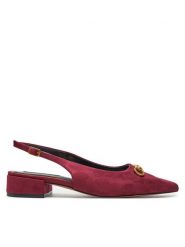 Nine West Sandały WFA2991-1 Bordowy. Czerwone sandały damskie Nine West, bez wzorów, z materiału, bez obcasa, na płaskiej podeszwie. Za 199.99 zł.