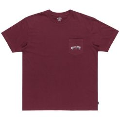 T-shirt sportowy z krótkim rękawem męski Stacked Arch Tee. Czerwone t-shirty męskie Billabong, m, bez wzorów, z bawełny, bez kołnierzyka. Za 49.99 zł.