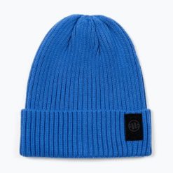 Czapka zimowa Pitbull Beanie Velcro Logo. Niebieskie czapki męskie PITBULL, na jesień, bez wzorów, z dzianiny, klasyczne. Za 62.99 zł.