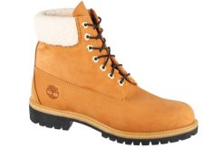 Buty zimowe męskie, Premium 6 In WP Boot. Żółte buty trekkingowe męskie Timberland, na zimę, z materiału, bez zapięcia, trekkingowe. Za 699.99 zł.