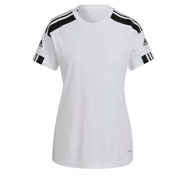 Koszulka damska adidas Squadra 21 Jersey. Białe bluzki damskie Adidas, s, bez wzorów, z jersey, bez kołnierzyka. Za 66.00 zł.