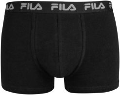 Bokserki męskie Fila, 1 szt., czarne, S. Czarne bokserki męskie Fila, bez wzorów, z bawełny. Za 111.99 zł.