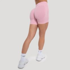 Szorty damskie fitness slim Luma. Czerwone spodenki sportowe damskie GYMBEAM, bez wzorów, z elastanu, sportowe, z podwyższonym stanem. Za 94.90 zł.