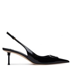 Czółenka Elisabetta Franchi. Czarne czółenka damskie Elisabetta Franchi, bez wzorów, bez obcasa. Za 2,779.00 zł.