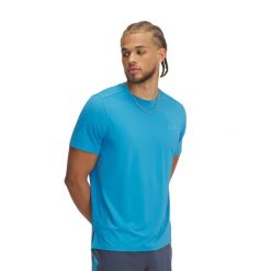 Koszulka Under Armour Launch Elite. Niebieskie t-shirty sportowe męskie Under Armour, m, z tkaniny, bez ramiączek, do biegania. W wyprzedaży za 230.55 zł.