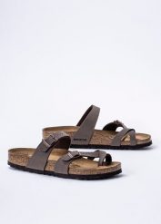 Japonki damskie Birkenstock Mayari BFBC (71063). Brązowe klapki damskie Birkenstock, bez wzorów, bez obcasa. Za 399.99 zł.