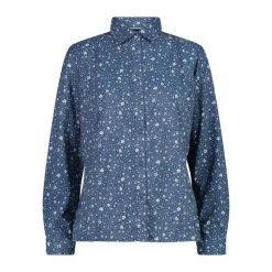Damska koszula z długim rękawem z guzikami CMP. Czarne koszule damskie CMP, xl, bez wzorów, klasyczne, bez kołnierzyka, bez ramiączek. Za 253.00 zł.