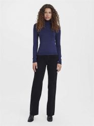 Vero Moda Koszulka w kolorze granatowym rozmiar: L. Niebieskie bluzki damskie Vero Moda, l, bez wzorów, bez kołnierzyka, bez ramiączek. Za 48.39 zł.