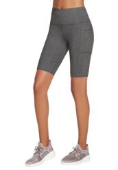 Spodenki sportowe damskie Skechers Go Walk High Waisted Bike Short. Szare spodenki sportowe damskie Skechers, m, z elastanu, rowerowe. Za 129.99 zł.