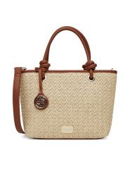 Nine West Torebka GLAR3 Beżowy. Brązowe torebki klasyczne damskie Nine West, bez wzorów, z tworzywa sztucznego, bez dodatków. Za 229.99 zł.