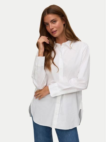 Vero Moda Koszula Elina 10336329 Biały Loose Fit. Białe koszule damskie Vero Moda, m, bez wzorów, z bawełny, bez kołnierzyka, bez ramiączek. Za 169.99 zł.