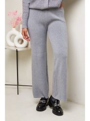 Soft Cashmere Spodnie w kolorze szarym rozmiar: 38/40. Szare spodnie materiałowe damskie Soft Cashmere, bez wzorów, z materiału, klasyczne, z podwyższonym stanem. Za 96.60 zł.
