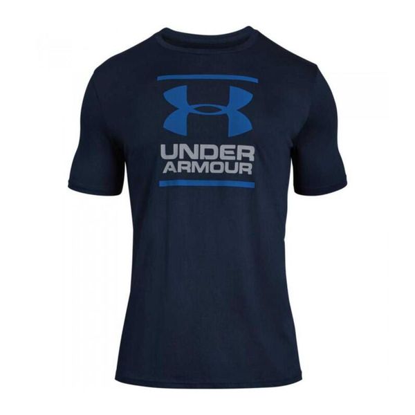 Koszulka treningowa męska Under Armour Gl Foundation. Niebieskie t-shirty sportowe męskie Under Armour, m, bez ramiączek, do piłki nożnej. Za 98.40 zł.