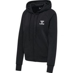 Damska bluza z kapturem zapinana na zamek Hummel Noni 2.0. Czarne bluzy sportowe damskie HUMMEL, s, bez wzorów, z bawełny, bez ramiączek, z kapturem. Za 217.15 zł.