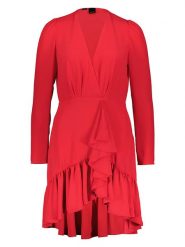 Pinko Sukienka w kolorze czerwonym rozmiar: 38. Czerwone sukienki damskie Pinko, bez wzorów, bez kołnierzyka, bez ramiączek, mini. Za 390.00 zł.