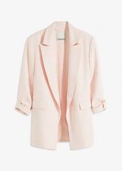 Długi żakiet. Czarne marynarki i żakiety damskie bonprix, bez wzorów, eleganckie. Za 219.99 zł.