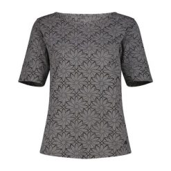 Koszulka z jerseyu w starzonym stylu z nadrukiem kwiatowym damska CMP. Czarne t-shirty damskie CMP, xs, bez wzorów, z bawełny, bez kołnierzyka. Za 159.50 zł.