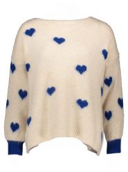 Miss goodlife Sweter w kolorze kremowo-granatowym rozmiar: L. Brązowe swetry klasyczne damskie miss goodlife, l, z wełny, bez kołnierzyka. Za 245.96 zł.