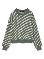 Vero Moda Sweter w kolorze zielono-kremowym rozmiar: XS. Zielone swetry klasyczne damskie Vero Moda, xs, bez kołnierzyka. Za 83.42 zł.