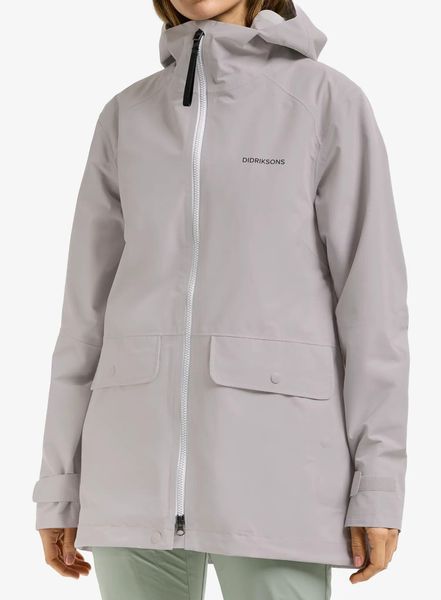 Kurtka przeciwdeszczowa damska Didriksons Gila Parka. Szare kurtki przeciwdeszczowe damskie Didriksons, l, bez wzorów, z materiału. Za 806.70 zł.