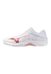Damskie buty halowe Mizuno Lightning Select Wos. Białe buty sportowe na co dzień damskie Mizuno, bez wzorów, z materiału, do biegania. Za 269.99 zł.