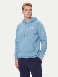 Under Armour Bluza Ua Essential 1373880 Błękitny Loose Fit. Niebieskie bluzy bez kaptura męskie Under Armour, l, z bawełny. Za 249.99 zł.