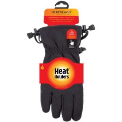 Rękawiczki Softshell z uchwytami termicznymi, czarne. Czarne rękawiczki męskie HEAT HOLDERS, bez wzorów, z softshellu. Za 241.99 zł.