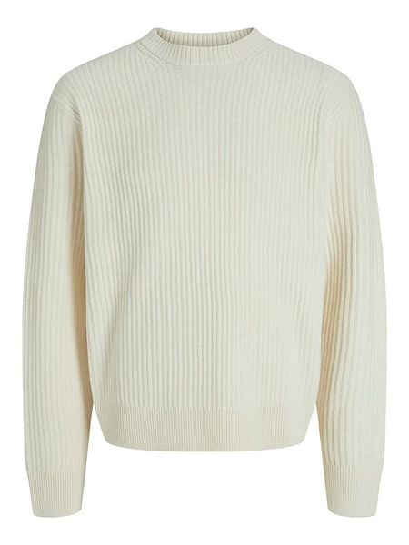 Jack & Jones Sweter w kolorze kremowym rozmiar: L. Brązowe swetry męskie Jack & Jones, l, bez wzorów, prążkowane, bez kołnierzyka. Za 135.49 zł.