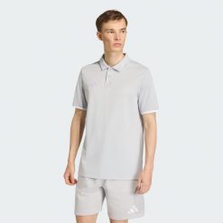 Koszulka męska adidas Entrada 26 Polo. Szare koszulki polo męskie Adidas, m, z poliesteru, bez ramiączek, do piłki nożnej, climacool (adidas). Za 78.99 zł.