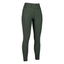 Damskie legginsy jeździeckie o średniej przyczepności HKM Jil High Waist. Niebieskie legginsy damskie HKM, bez wzorów, z materiału. Za 286.00 zł.