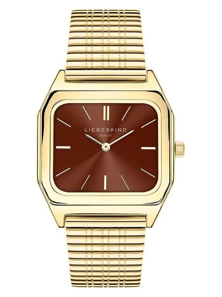 Liebeskind Zegarek kwarcowy w kolorze złoto-brązowym rozmiar: onesize. Brązowe, analogowe zegarki damskie Liebeskind, ze stali. Za 409.00 zł.